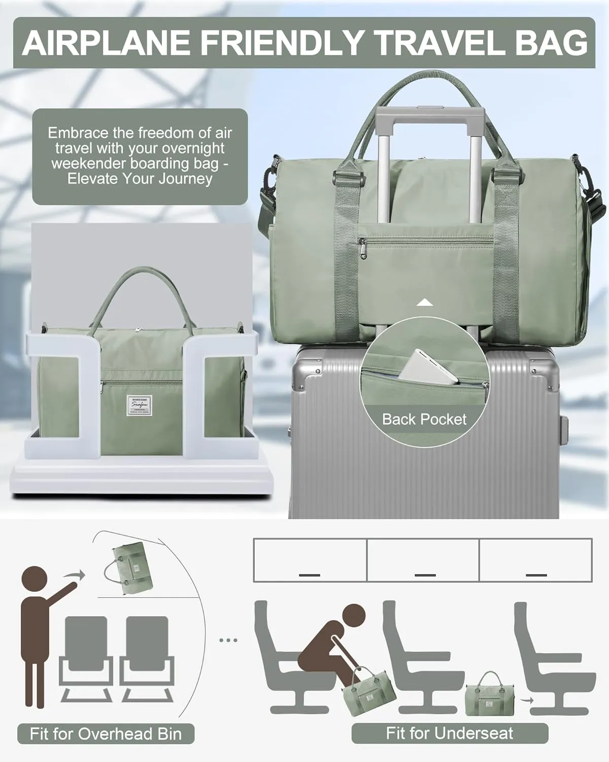 Gym Bag Womens Mens with Shoes Compartment and Wet Pocket Travel Duffel Bag for Women for Plane Sport Gym Tote Bags Swimming Yoga Waterproof Weekend Overnight Carry on Bag Hospital Holdalls