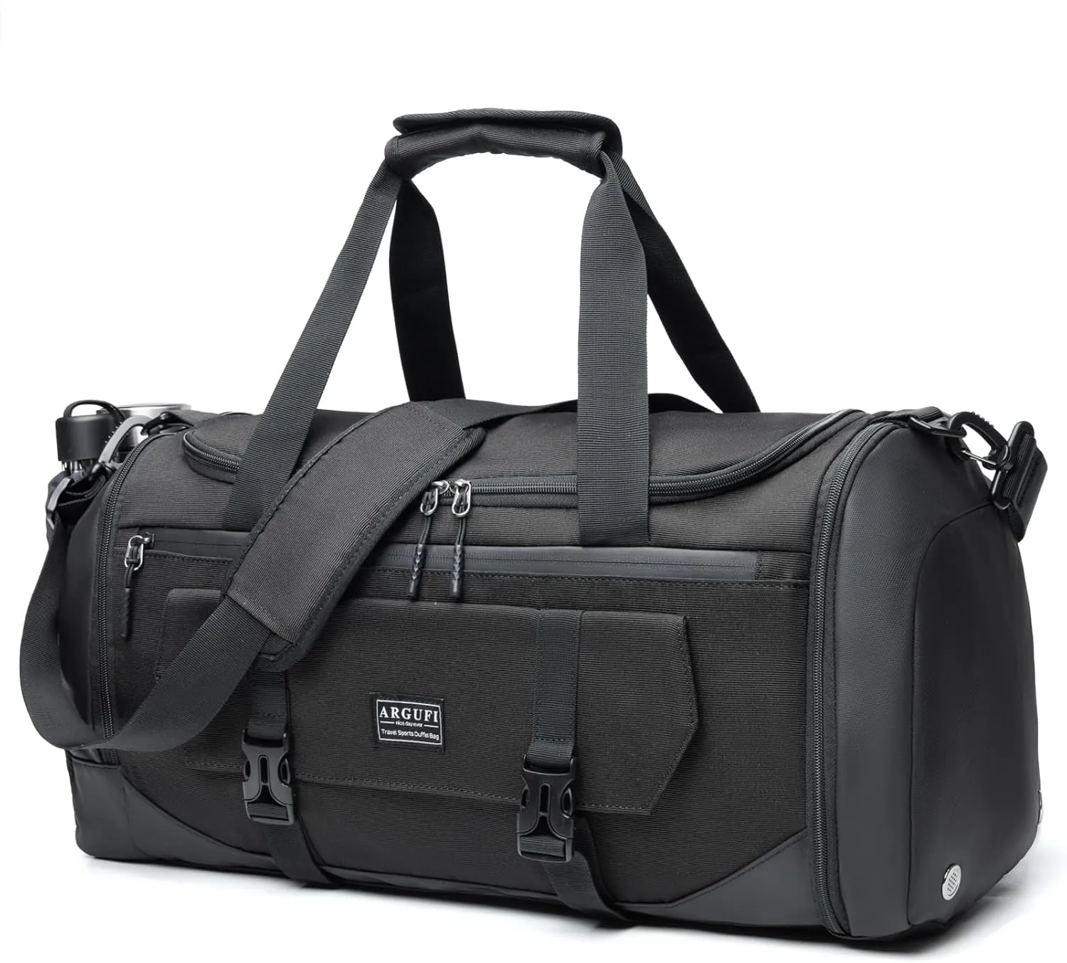 Gym Bags For Men & Women With Shoes Compartment And Wet Pocket, Sports Duffle Bag, Workout Bags For Gym Swimming Yoga,Waterproof Weekend Overnight Carry On Bag A-TG-001-Black
