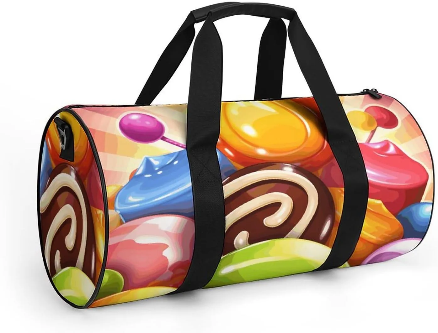 Gym Bags Small Cartoon Candy Duffel Bag Overnight Bag with Shoe Compartment Carryon Bag for Men Women
