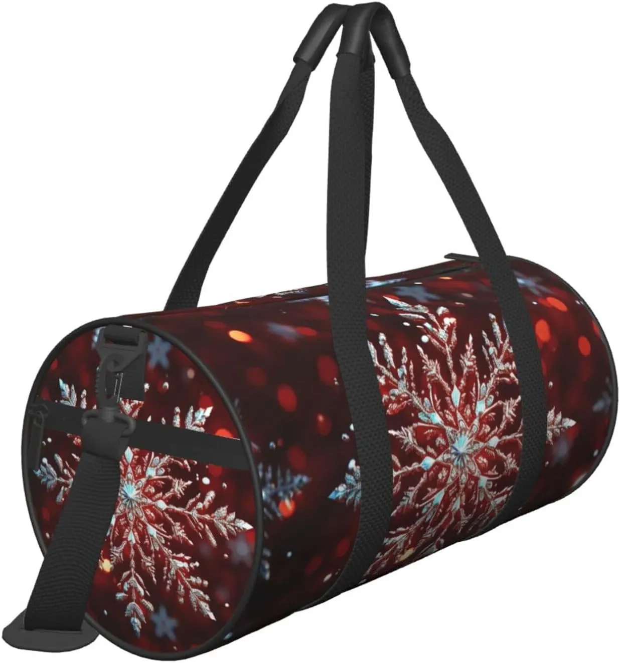 Gym Bags Small Christmas snowflake Duffel Bag Overnight Bag with Shoe Compartment Carryon Bag for Men Women