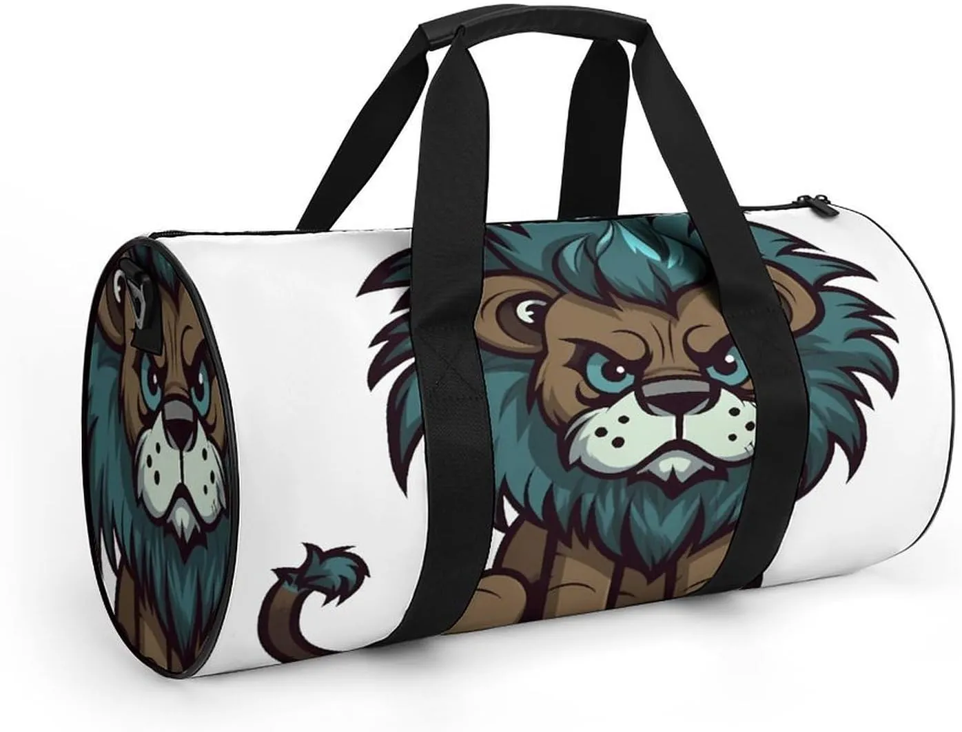 Gym Bags Small Cute Lion Duffel Bag Overnight Bag with Shoe Compartment Carryon Bag for Men Women
