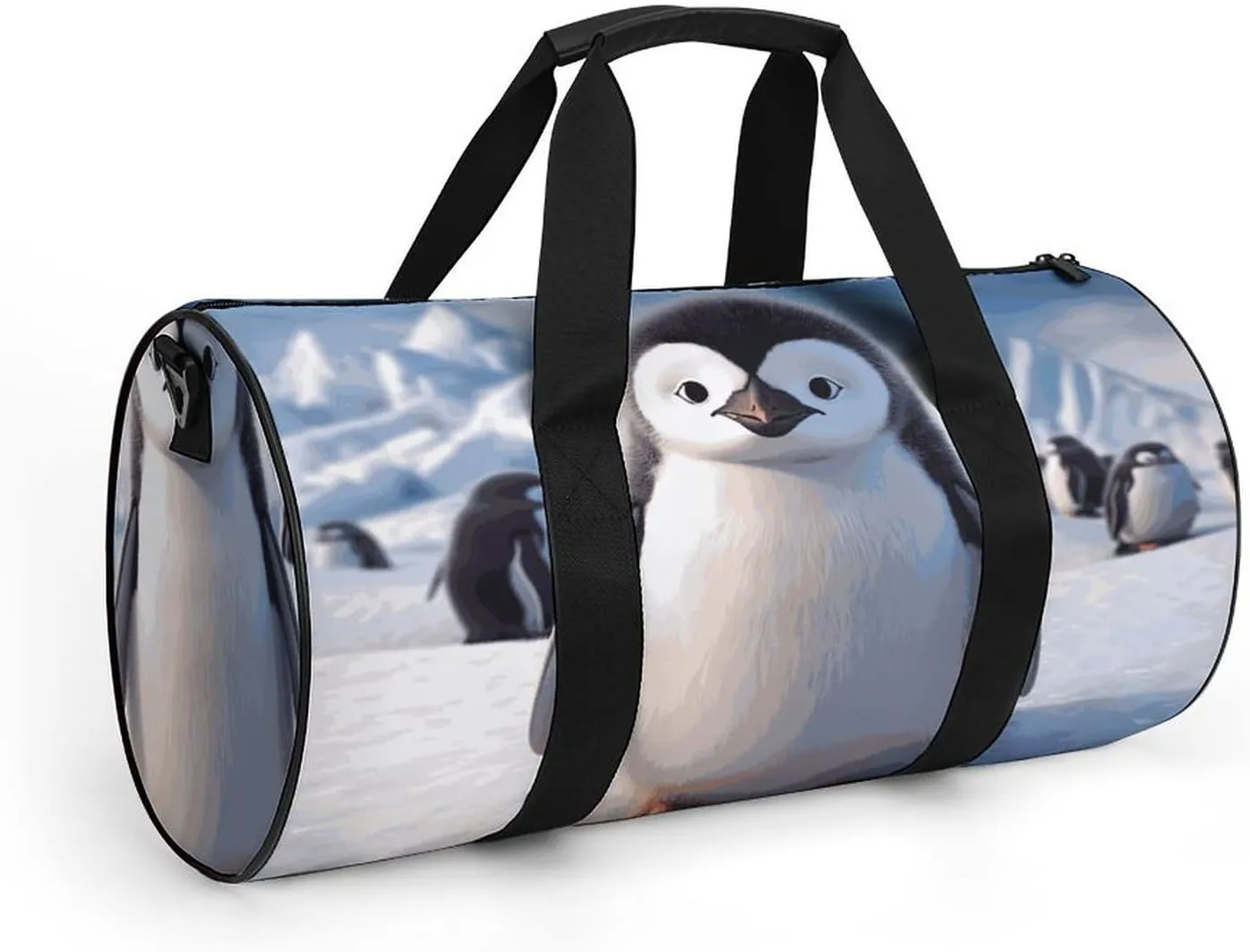 Gym Bags Small Cute Penguin Duffel Bag Overnight Bag with Shoe Compartment Carryon Bag for Men Women