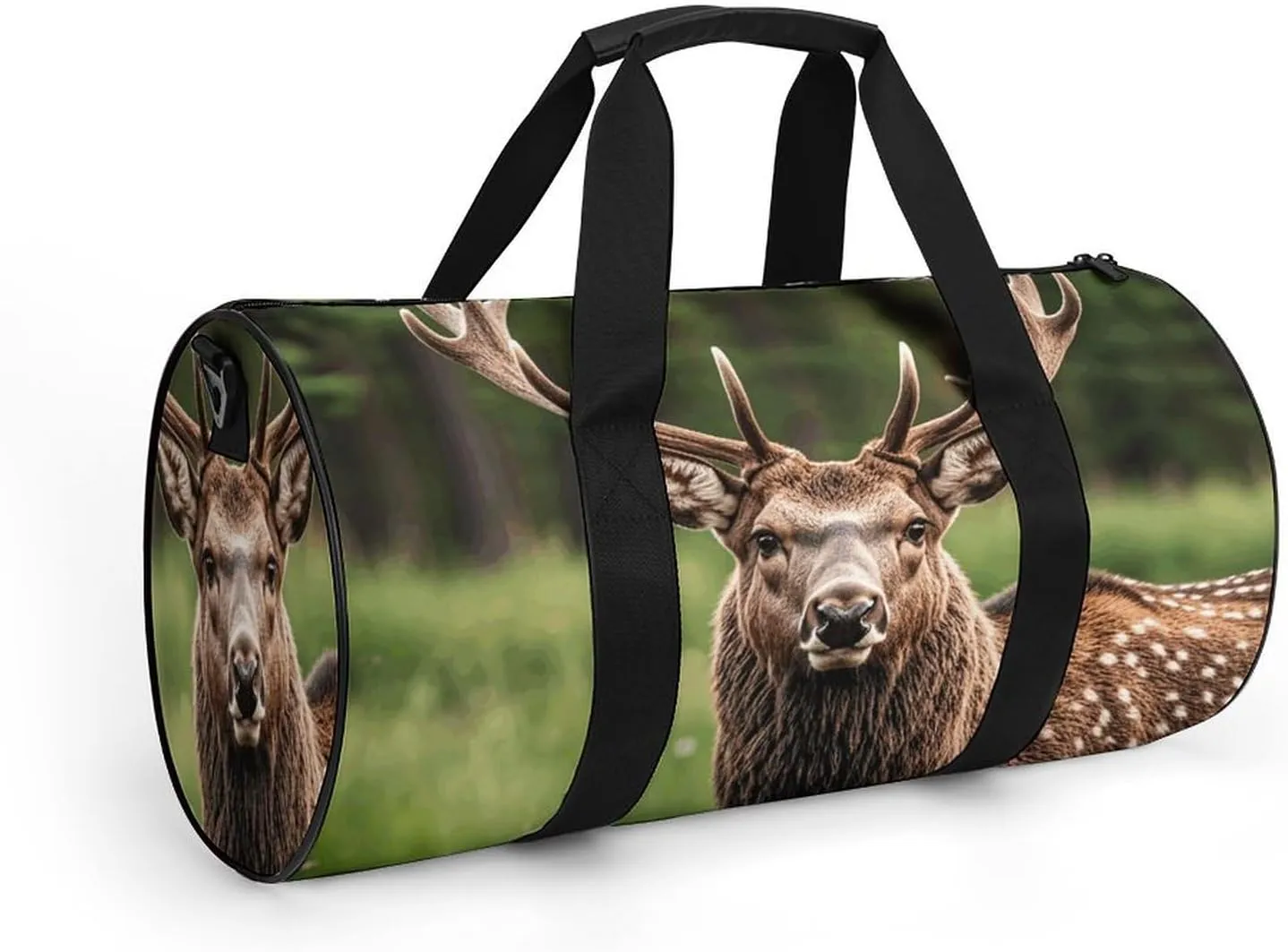 Gym Bags Small Deer Bear Moose Duffel Bag Overnight Bag with Shoe Compartment Carryon Bag for Men Women