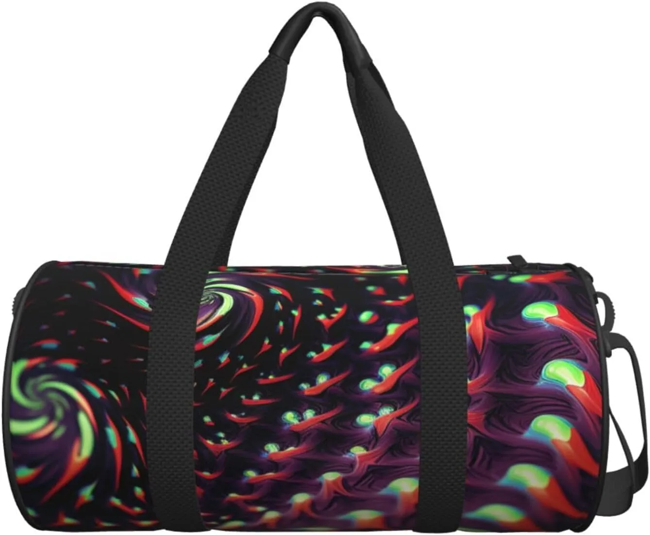 Gym Bags Small Fantasy Sci-Fi Dizziness Duffel Bag Overnight Bag with Shoe Compartment Carryon Bag for Men Women