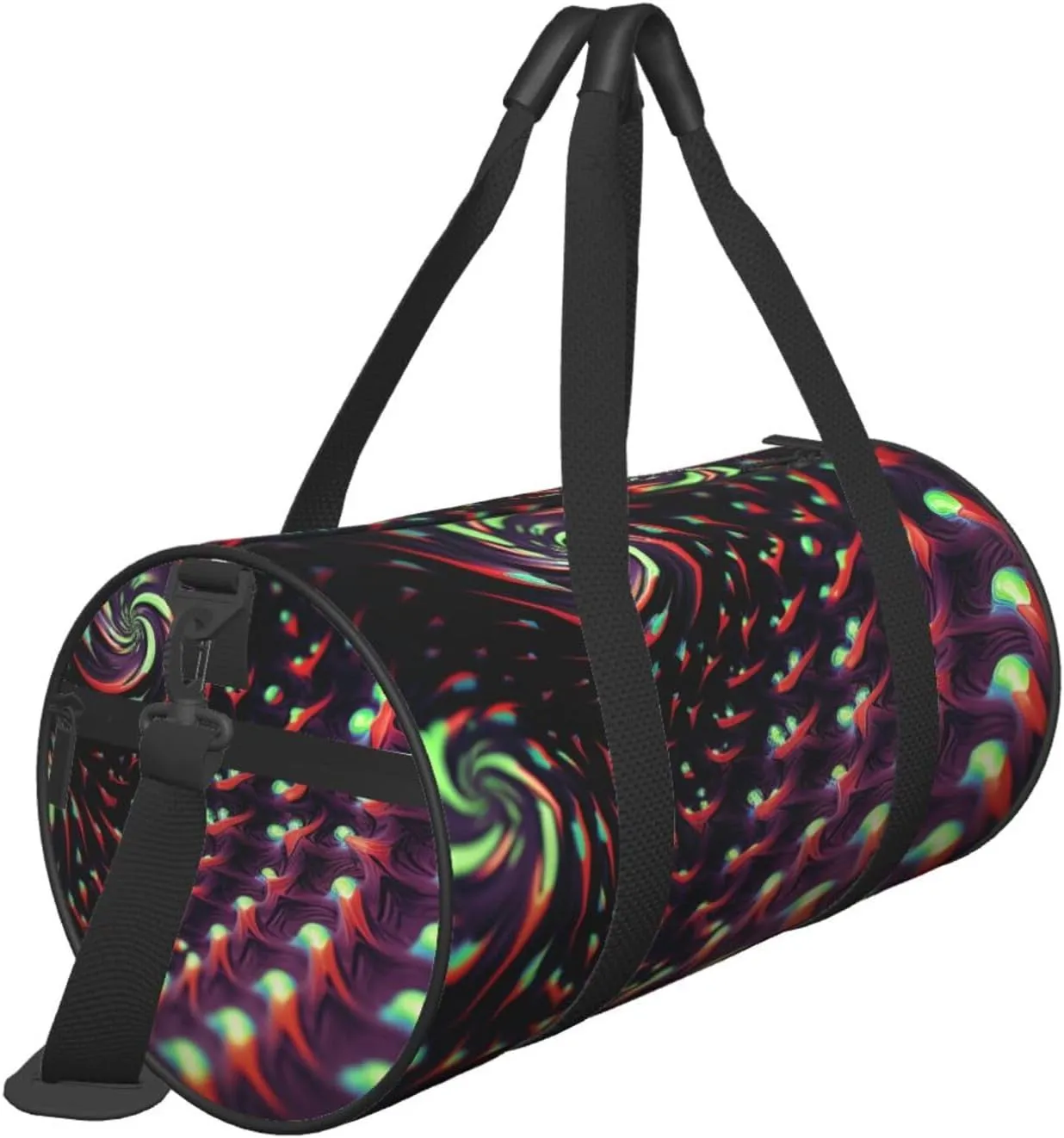 Gym Bags Small Fantasy Sci-Fi Dizziness Duffel Bag Overnight Bag with Shoe Compartment Carryon Bag for Men Women