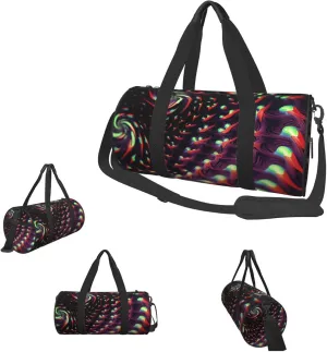 Gym Bags Small Fantasy Sci-Fi Dizziness Duffel Bag Overnight Bag with Shoe Compartment Carryon Bag for Men Women