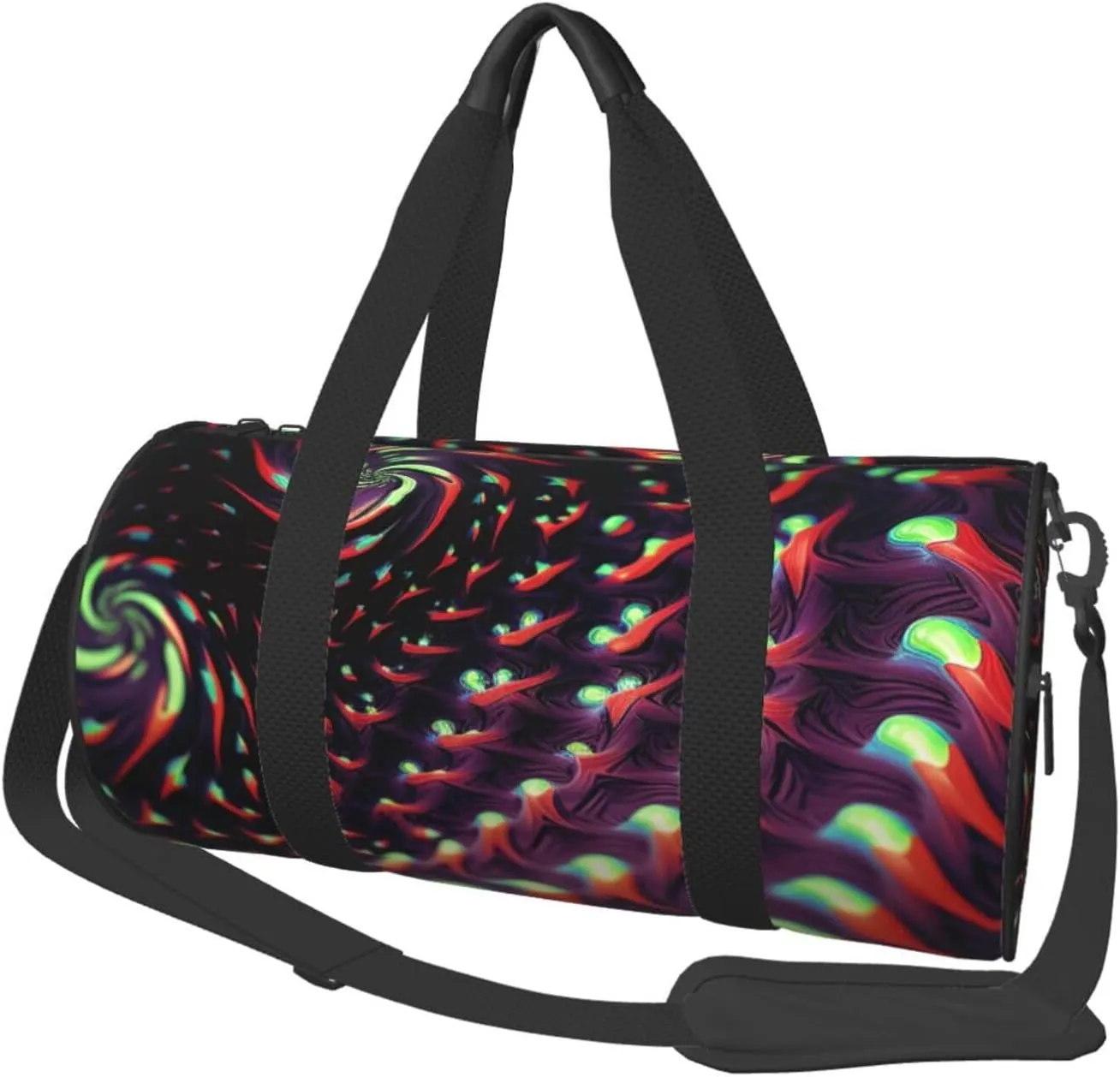 Gym Bags Small Fantasy Sci-Fi Dizziness Duffel Bag Overnight Bag with Shoe Compartment Carryon Bag for Men Women