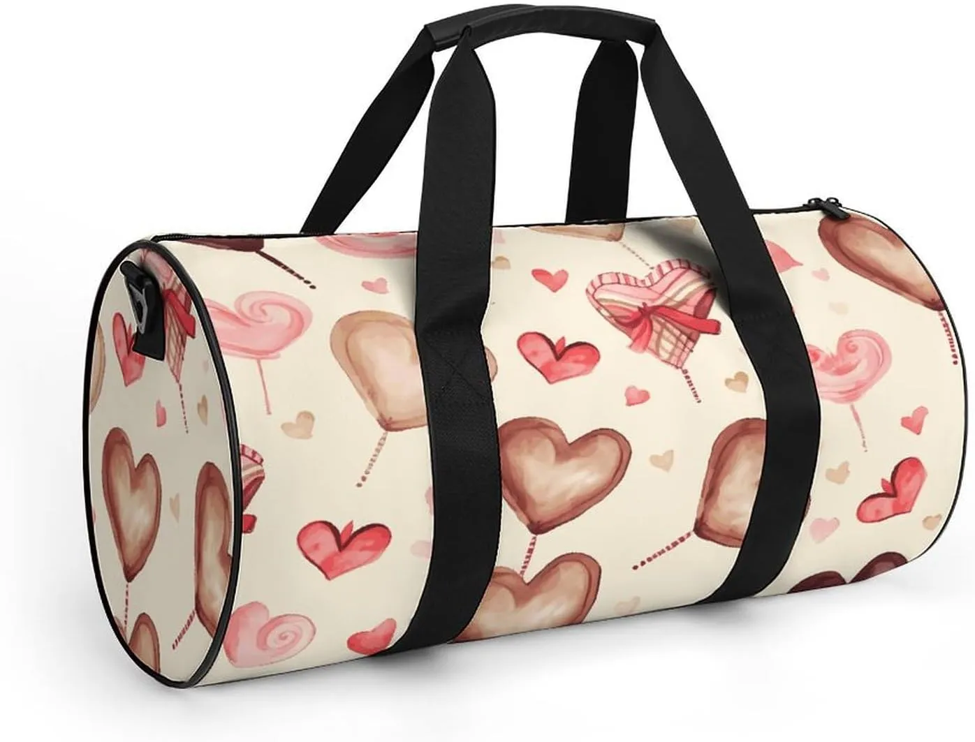 Gym Bags Small Hand Painted Heart Duffel Bag Overnight Bag with Shoe Compartment Carryon Bag for Men Women