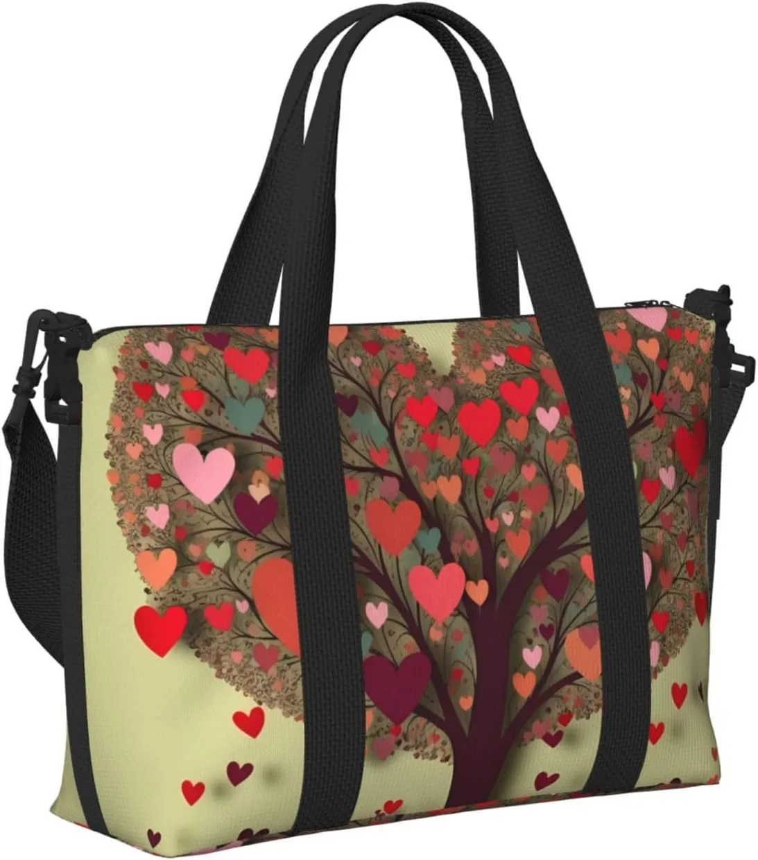 Gym Bags Small Heart Tree3 Duffel Bag Overnight Bag with Shoe Compartment Carryon Bag for Men Women
