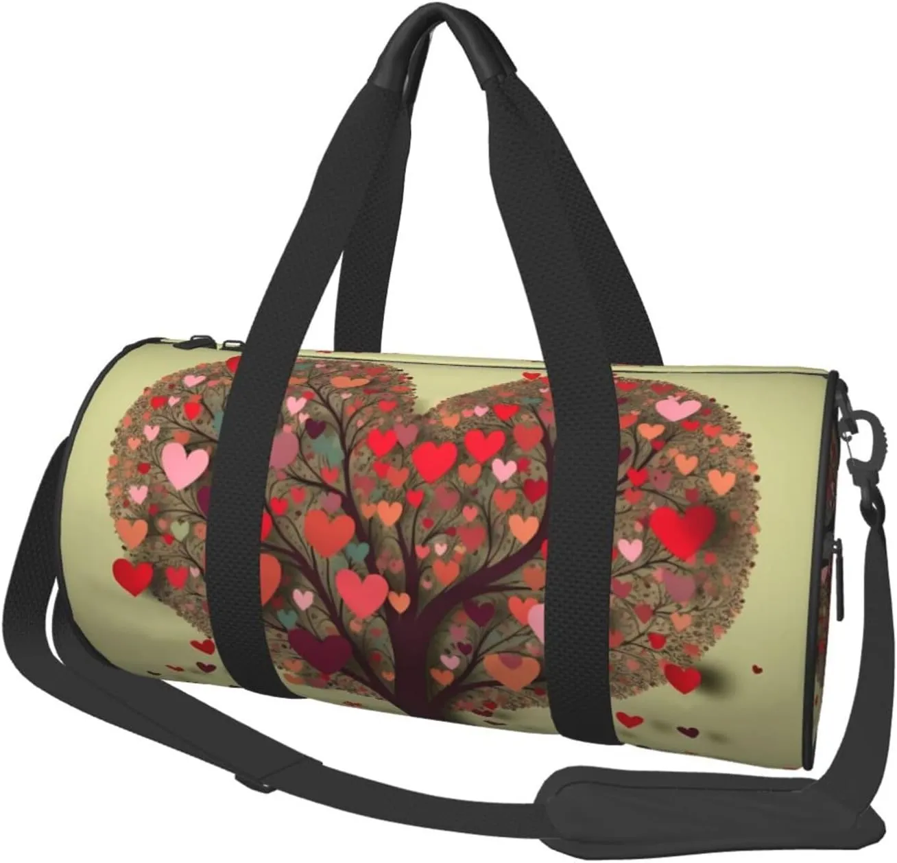 Gym Bags Small Heart Tree3 Duffel Bag Overnight Bag with Shoe Compartment Carryon Bag for Men Women