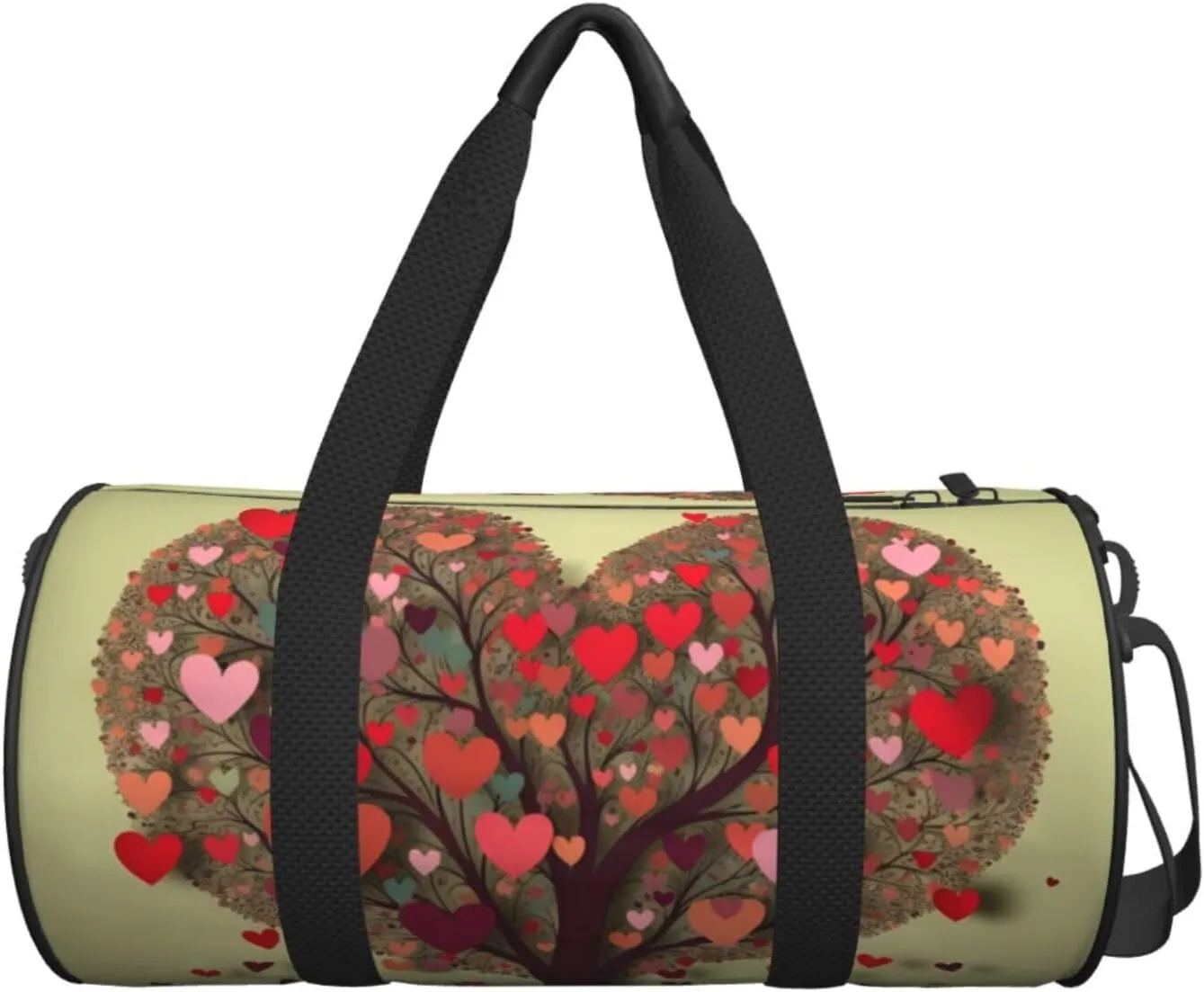 Gym Bags Small Heart Tree3 Duffel Bag Overnight Bag with Shoe Compartment Carryon Bag for Men Women