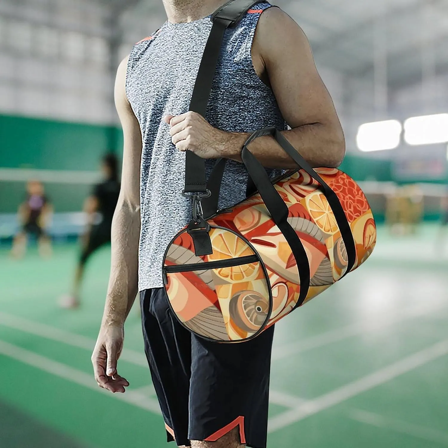 Gym Bags Small Lobster And Crab Duffel Bag Overnight Bag with Shoe Compartment Carryon Bag for Men Women