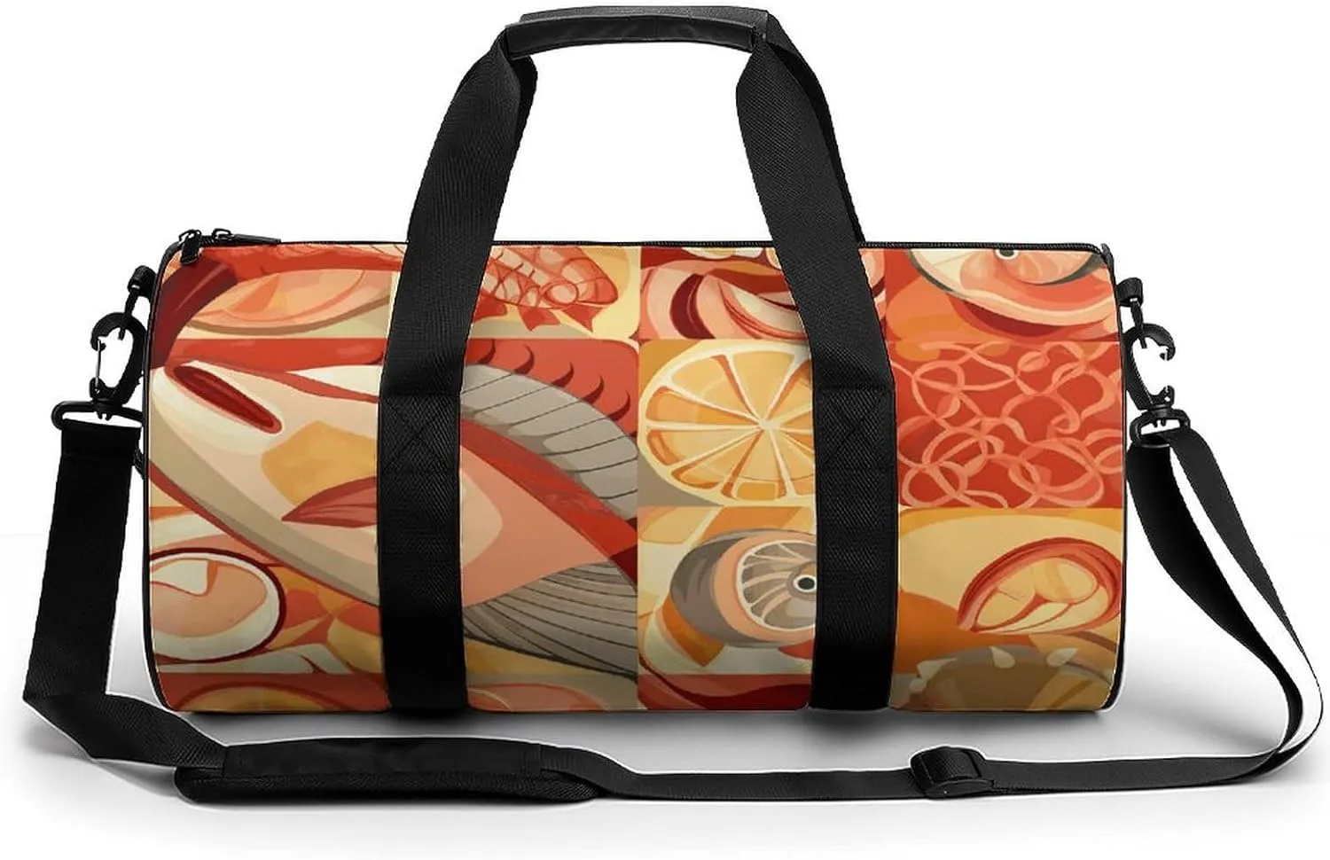 Gym Bags Small Lobster And Crab Duffel Bag Overnight Bag with Shoe Compartment Carryon Bag for Men Women