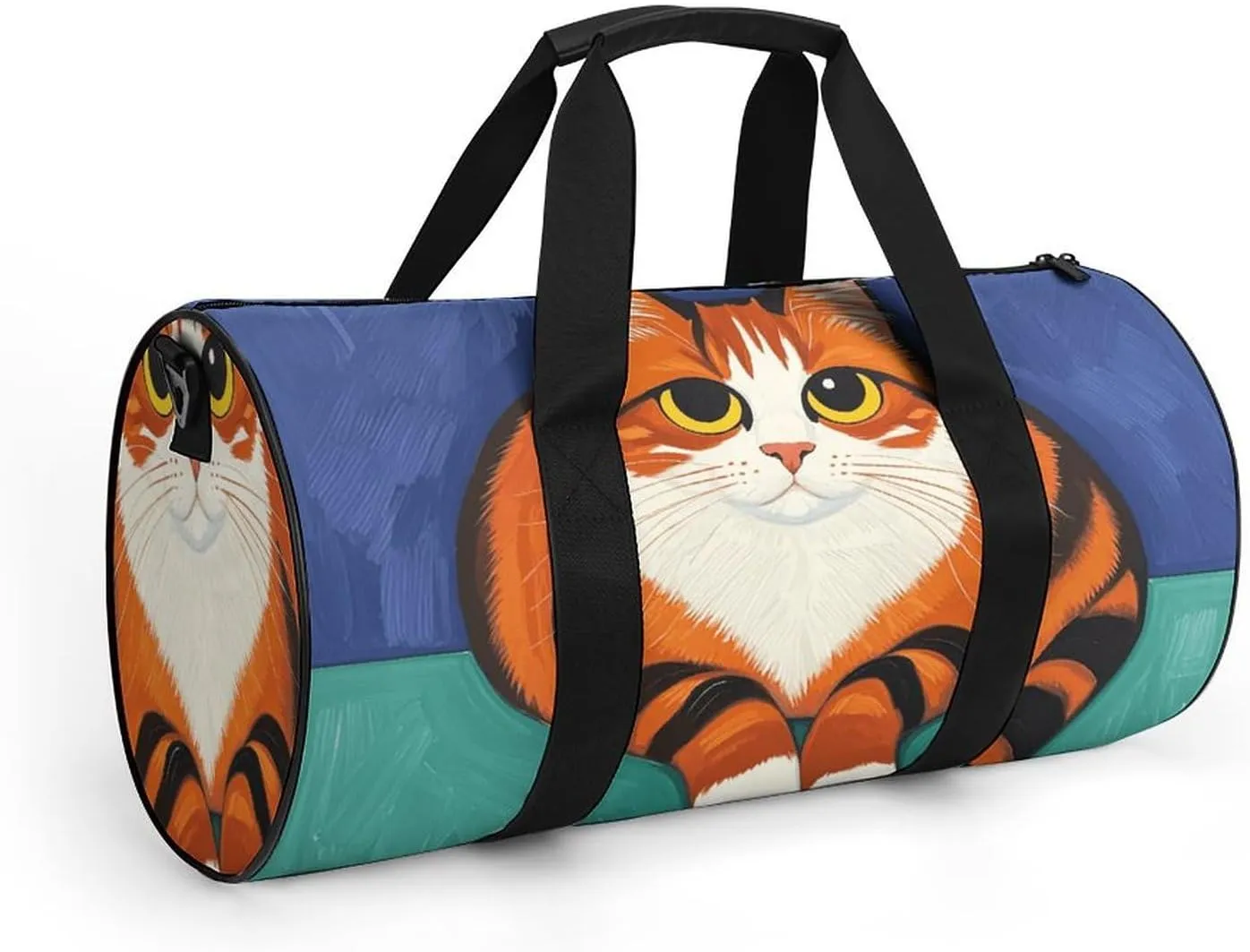 Gym Bags Small Mid-Century Modern Art Cats Duffel Bag Overnight Bag with Shoe Compartment Carryon Bag for Men Women