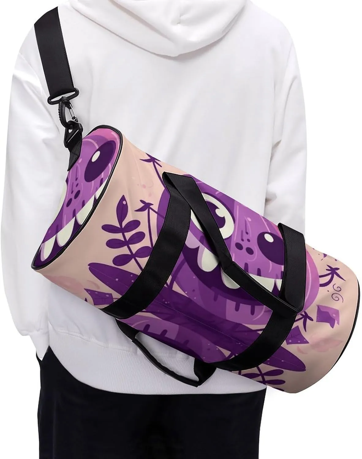 Gym Bags Small Monster Pumpkin Duffel Bag Overnight Bag with Shoe Compartment Carryon Bag for Men Women
