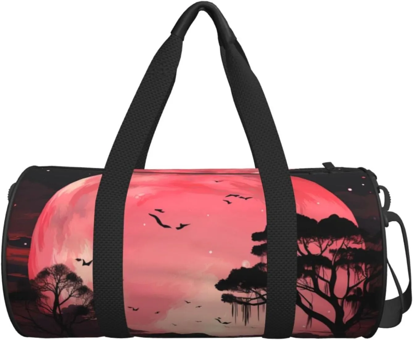 Gym Bags Small Moon Elephant Duffel Bag Overnight Bag with Shoe Compartment Carryon Bag for Men Women