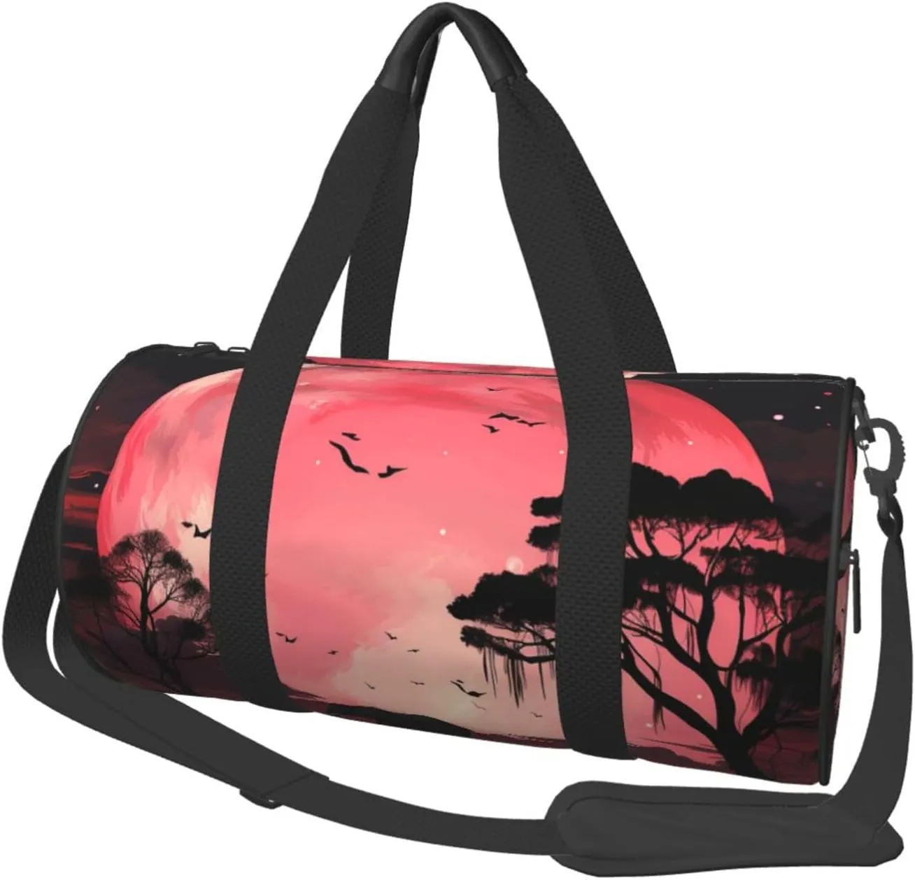Gym Bags Small Moon Elephant Duffel Bag Overnight Bag with Shoe Compartment Carryon Bag for Men Women