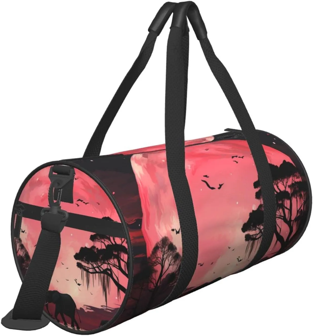 Gym Bags Small Moon Elephant Duffel Bag Overnight Bag with Shoe Compartment Carryon Bag for Men Women
