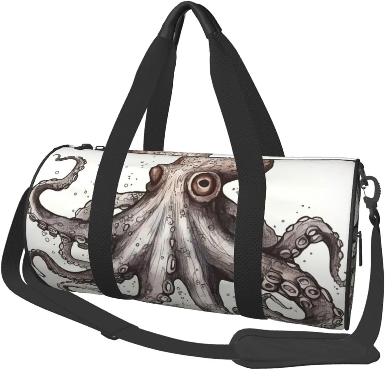Gym Bags Small Octopus Duffel Bag Overnight Bag with Shoe Compartment Carryon Bag for Men Women