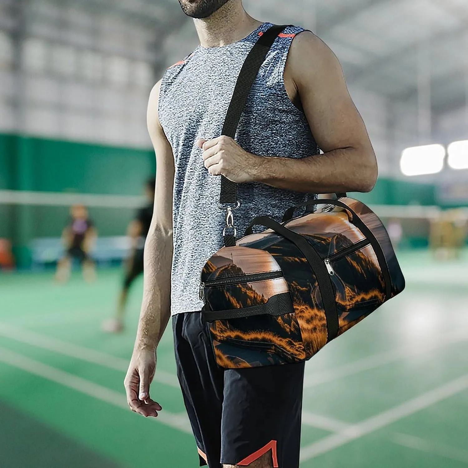 Gym Bags Small Shining Overlook Duffel Bag Overnight Bag with Shoe Compartment Carryon Bag for Men Women