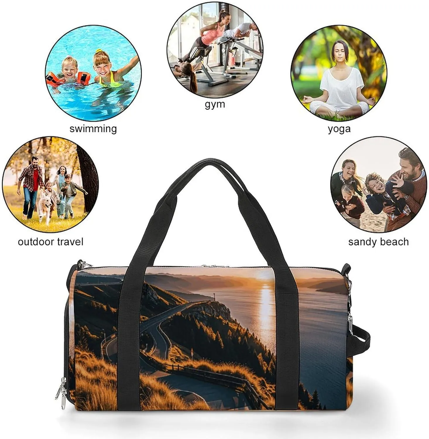 Gym Bags Small Shining Overlook Duffel Bag Overnight Bag with Shoe Compartment Carryon Bag for Men Women