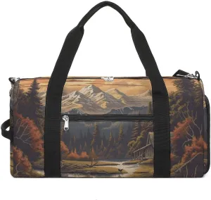 Gym Bags Small Sun Mountain Scenic Stream Duffel Bag Overnight Bag with Shoe Compartment Carryon Bag for Men Women
