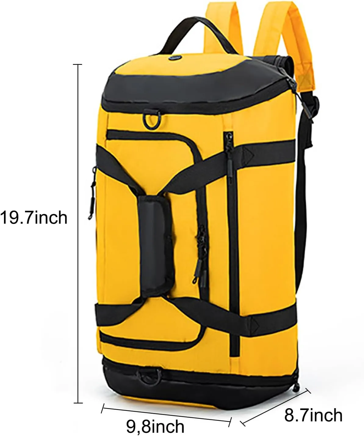 Gym Duffle Bags Gym Bag for Men Travel Duffle Bag With Shoe Compartment Wet Pocket Sports Duffle Bag Weekender Overnight Backpack (Black)