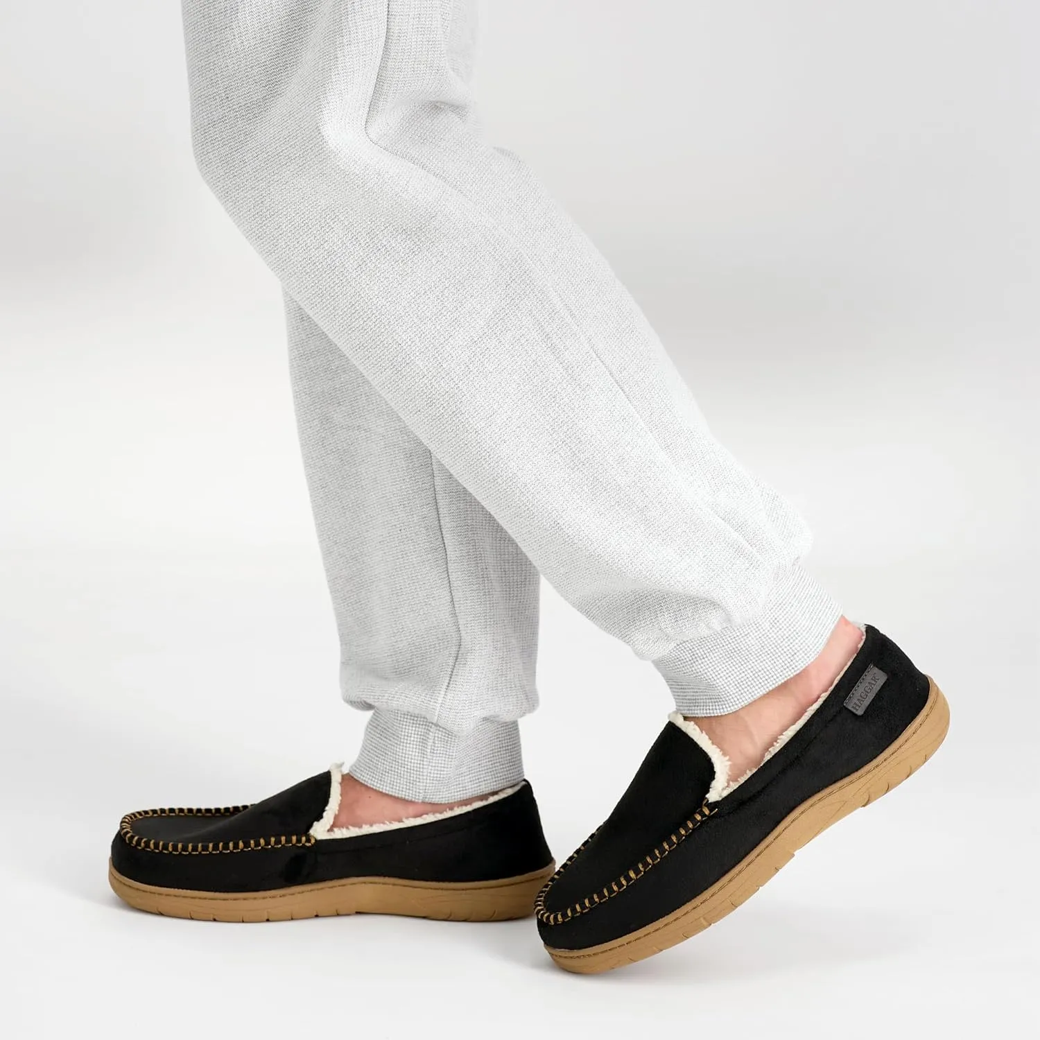 Haggar Men's Venetian Slipper Indoor/Outdoor House Shoe with Memory Foam Comfort