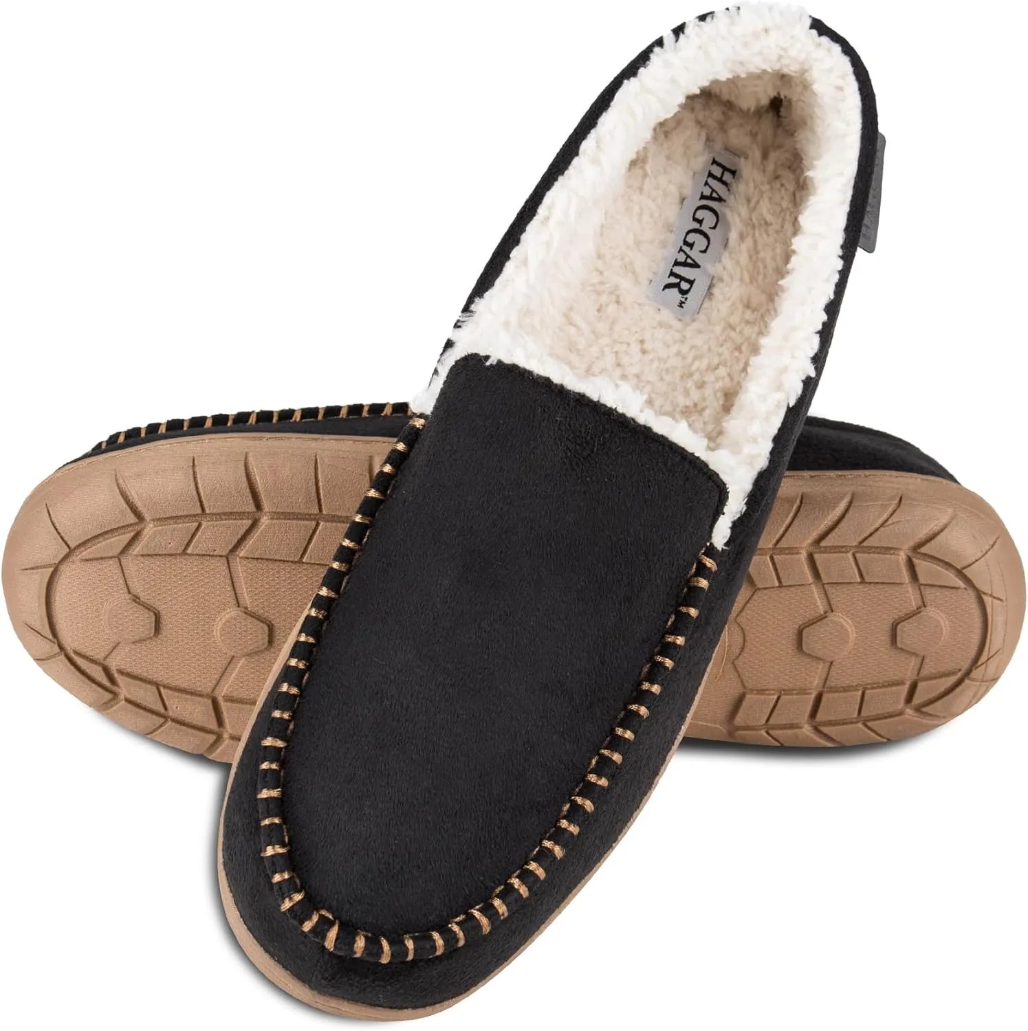 Haggar Men's Venetian Slipper Indoor/Outdoor House Shoe with Memory Foam Comfort