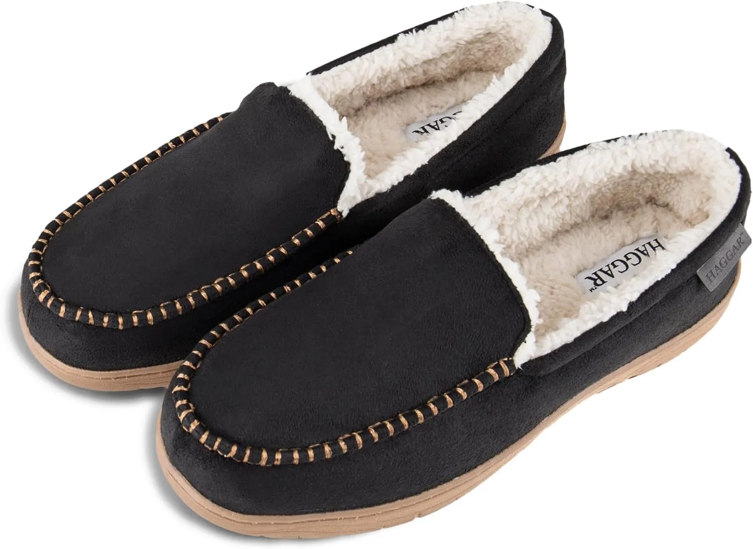 Haggar Men's Venetian Slipper Indoor/Outdoor House Shoe with Memory Foam Comfort