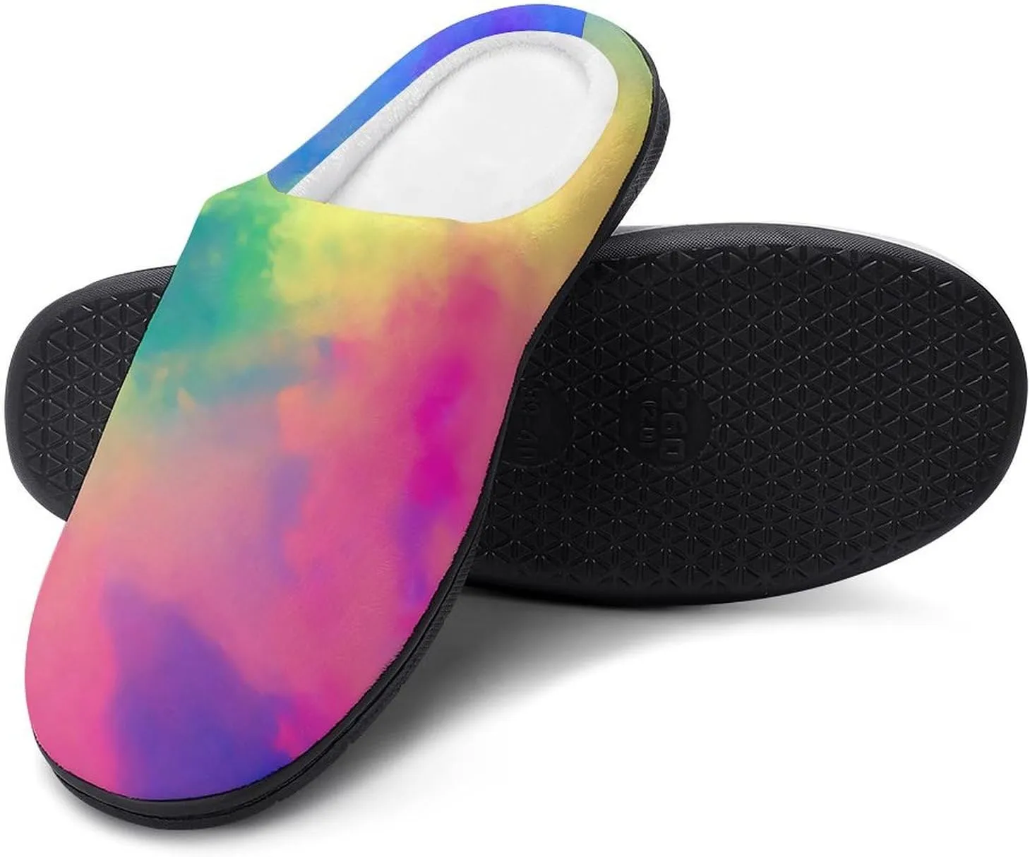 Halloween House Slippers For Woman Mens Memory Foam Bedroom Slippers Indoor Outdoor Slip-On Shoes Soft Fall Slippers