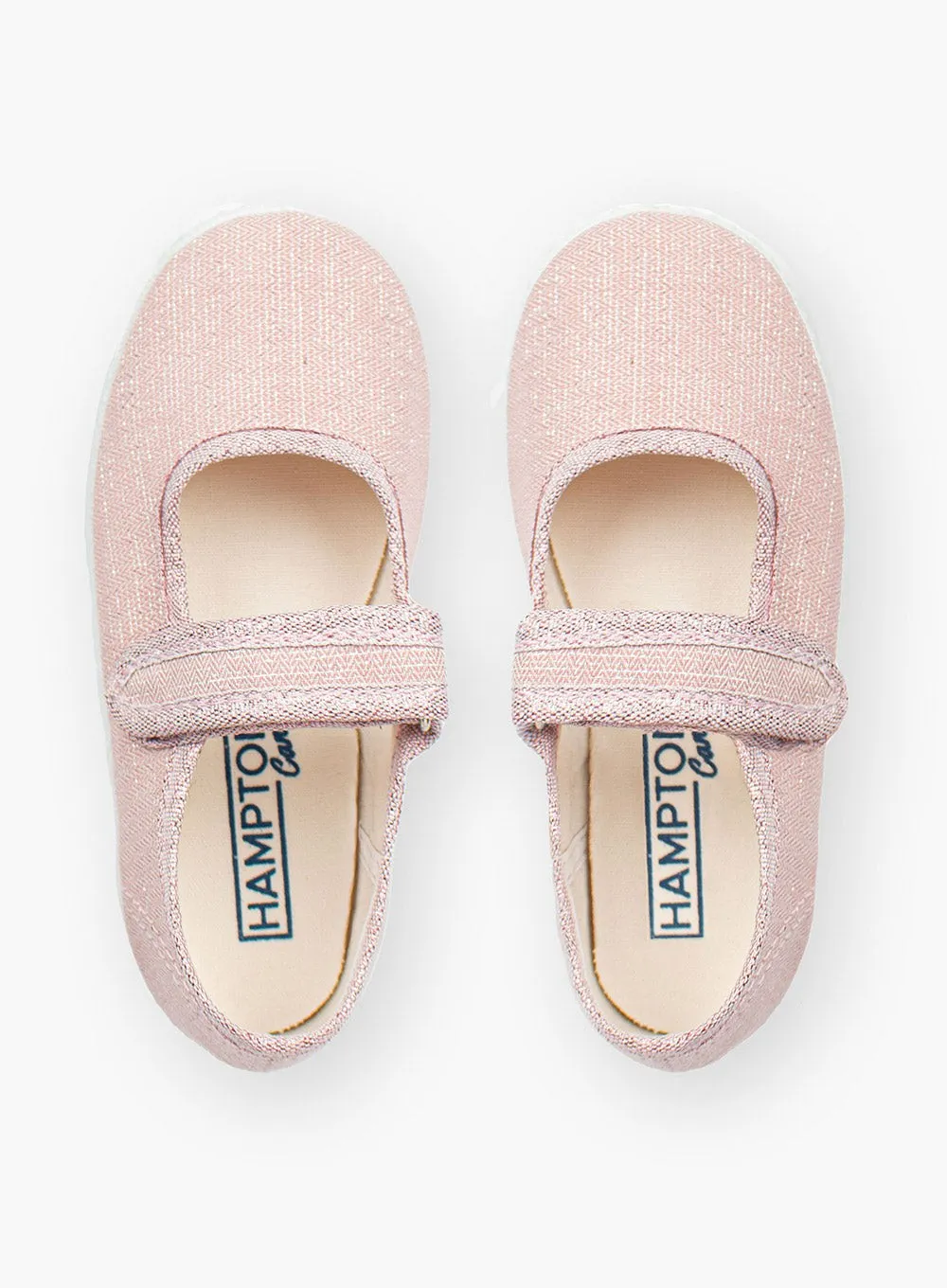 Hampton Canvas Martha Shoes in Pink Sparkle