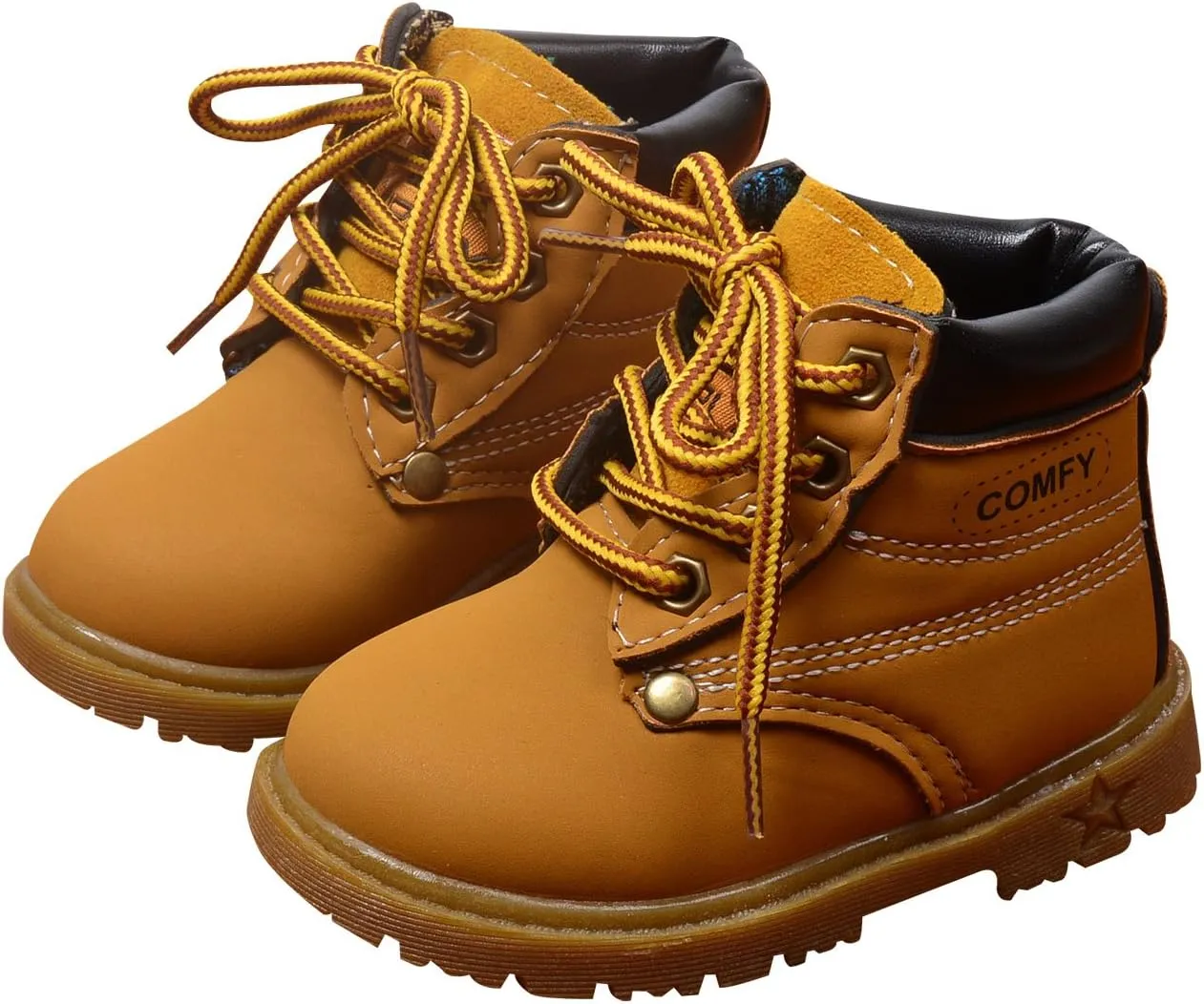 Happy Cherry Baby Autumn Boots Fashion Suede Leather Lace-Up Boots Soft Flat Ankle Boots