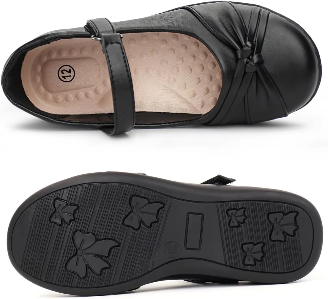 Hawkwell Girl's Strap School Uniform Dress Shoe Mary Jane Flats