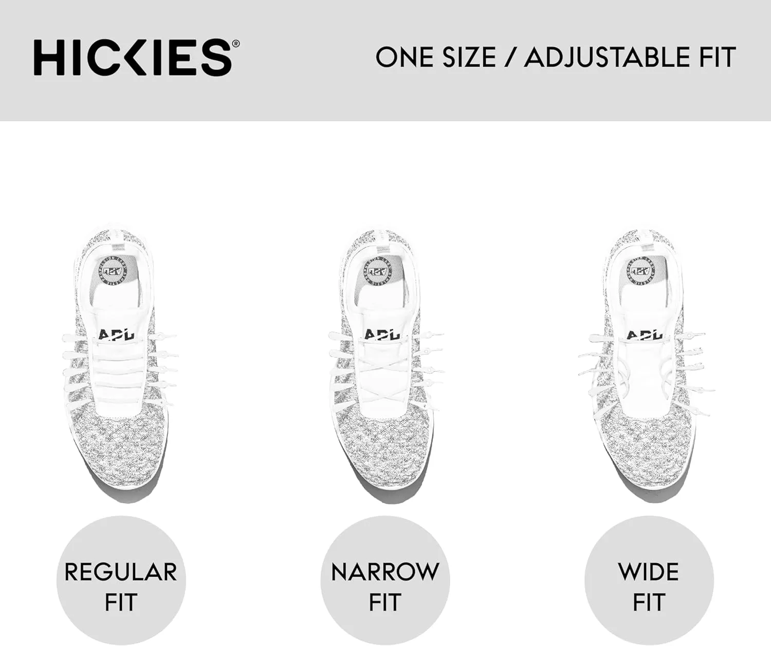 HICKIES No Tie Shoelaces – Elastic, Waterproof, Unisex Shoelaces for Adults, One Size Fits All for Sneakers & Running Shoes