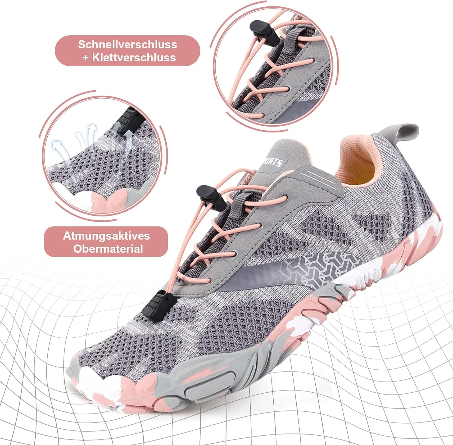 Hike Barefoot Shoes for Autumn Winter, Upgraded Thickened Minimalist Barefoot Shoes Women Men Non-Slip & Wide Toe Zero Drop Athletic Hiking Trail Running Shoe