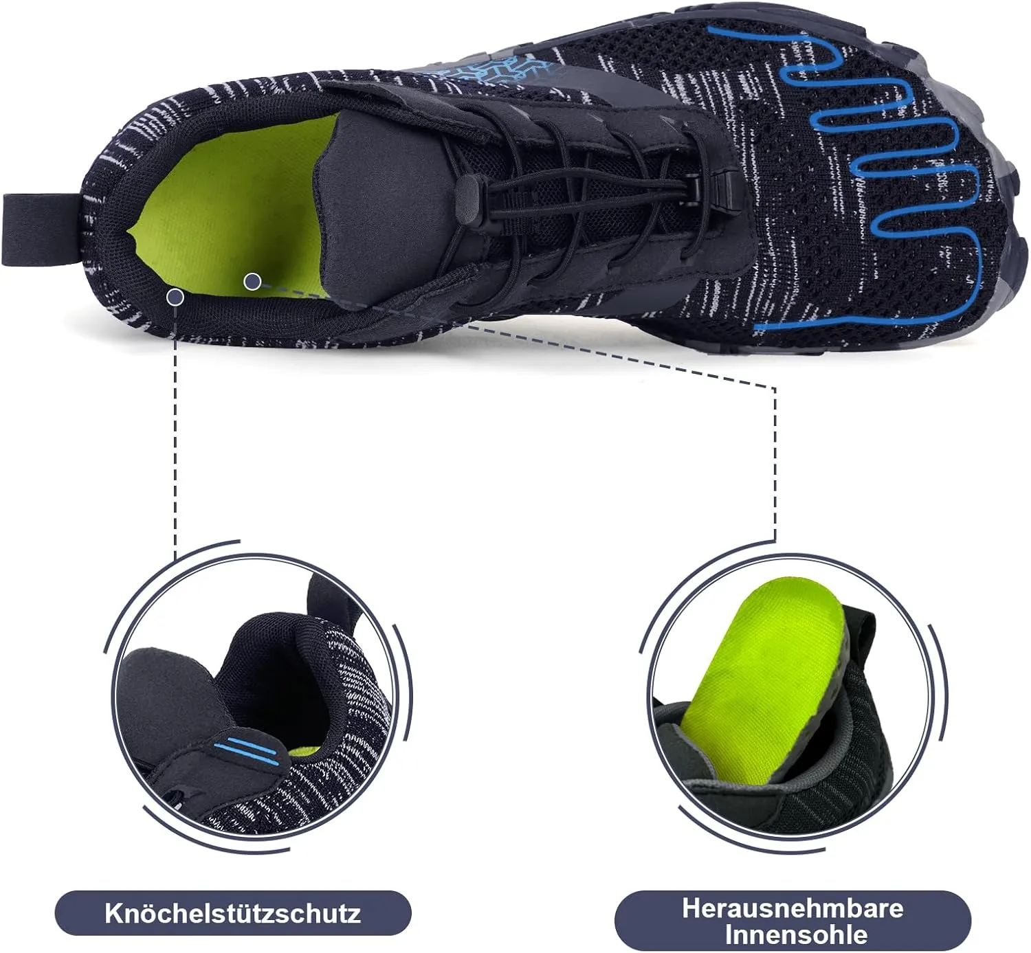 Hike Barefoot Shoes, Pro Barefoot Shoes Women Men Footwear, Athletic Hiking Minimalist Water Shoe Breathable Quick Dry Zero Drop Trail Running Shoe with Non-Slip Sole & Wide Toe Box
