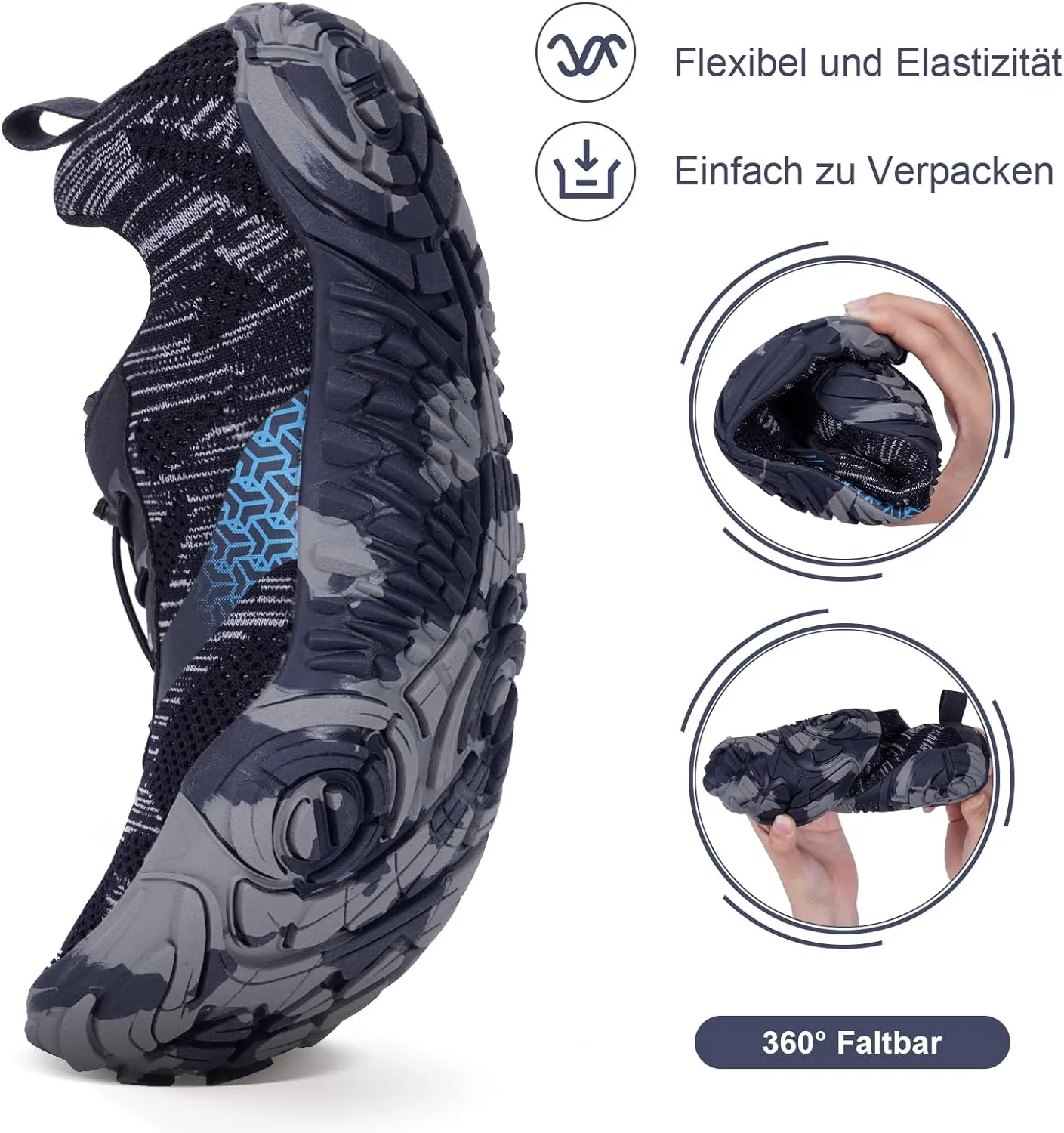 Hike Barefoot Shoes, Pro Barefoot Shoes Women Men Footwear, Athletic Hiking Minimalist Water Shoe Breathable Quick Dry Zero Drop Trail Running Shoe with Non-Slip Sole & Wide Toe Box