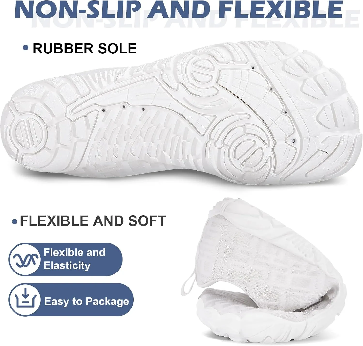 Hike Barefoot Shoes Women Men with Wide Toe Box Footwear Healthy Non-Slip Hike Beach Pool Aqua Swim Surf Hiking Running Athletic Water Shoe