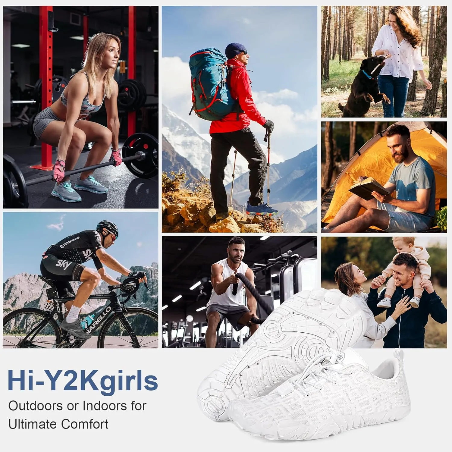 Hike Barefoot Shoes Women Men with Wide Toe Box Footwear Healthy Non-Slip Hike Beach Pool Aqua Swim Surf Hiking Running Athletic Water Shoe