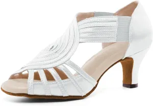 HIPPOSEUS Women's Professional Latin Dance Shoes Slip on Ballroom Salsa Bachata Performance Practice Dancer Shoes