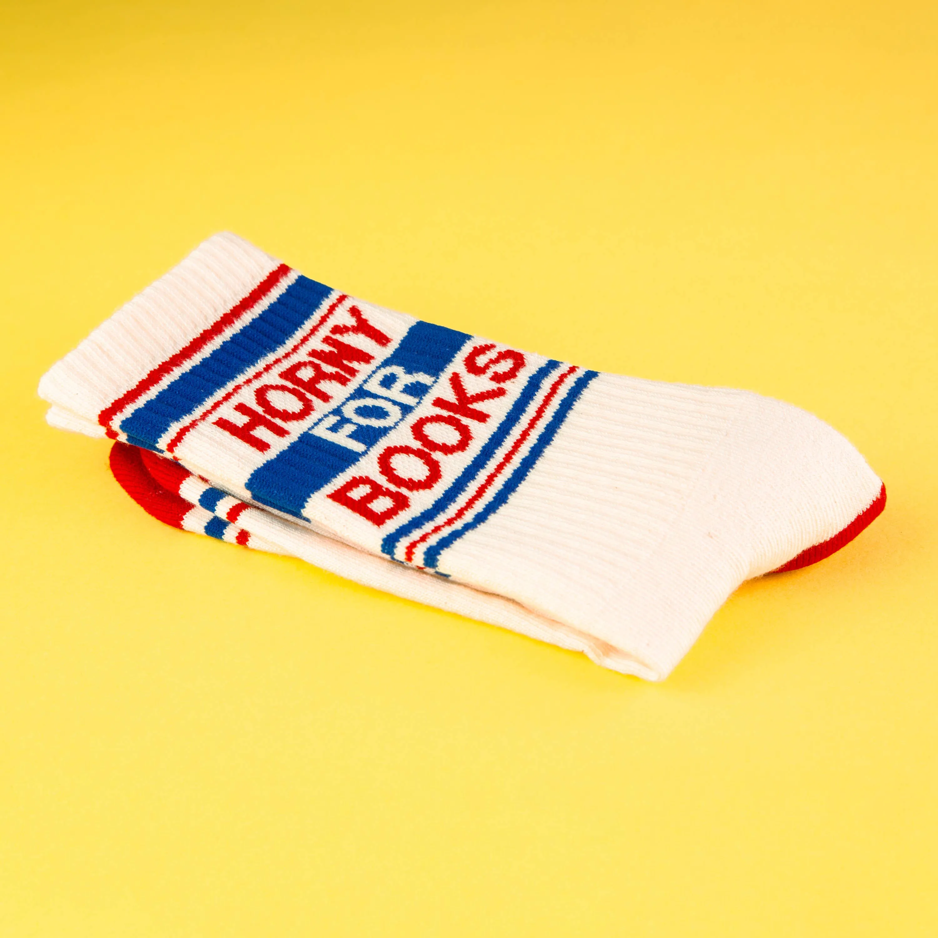 Horny For Books Unisex Gym Crew Socks