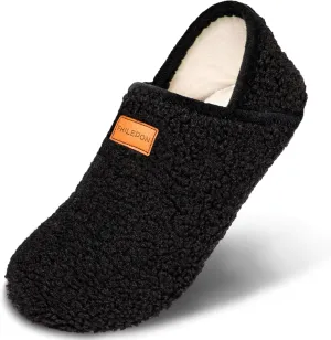 House Slippers for Women Soft-Lightweight House Shoes Men’s Furry Slippers Socks with Rubber Sole for Indoor Outdoor Use