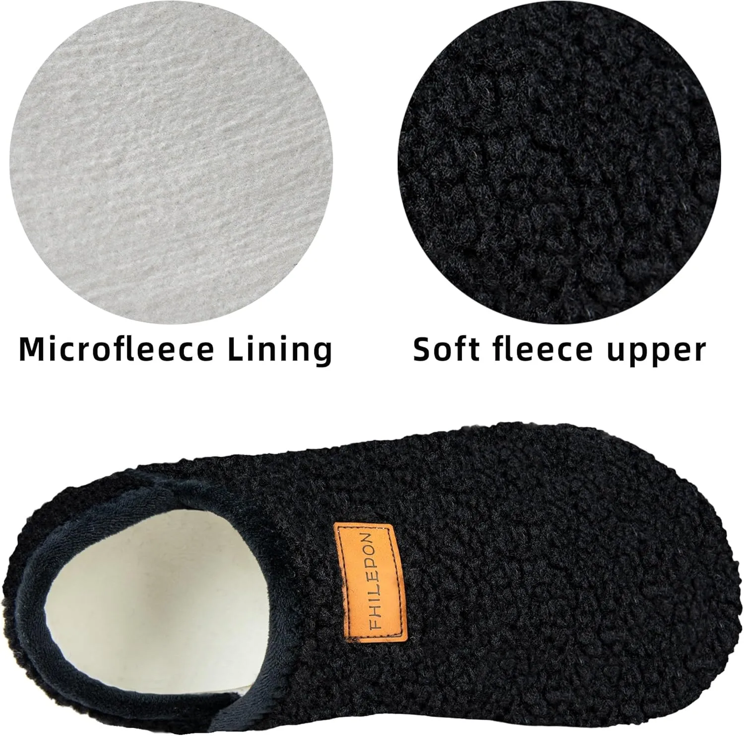 House Slippers for Women Soft-Lightweight House Shoes Men’s Furry Slippers Socks with Rubber Sole for Indoor Outdoor Use