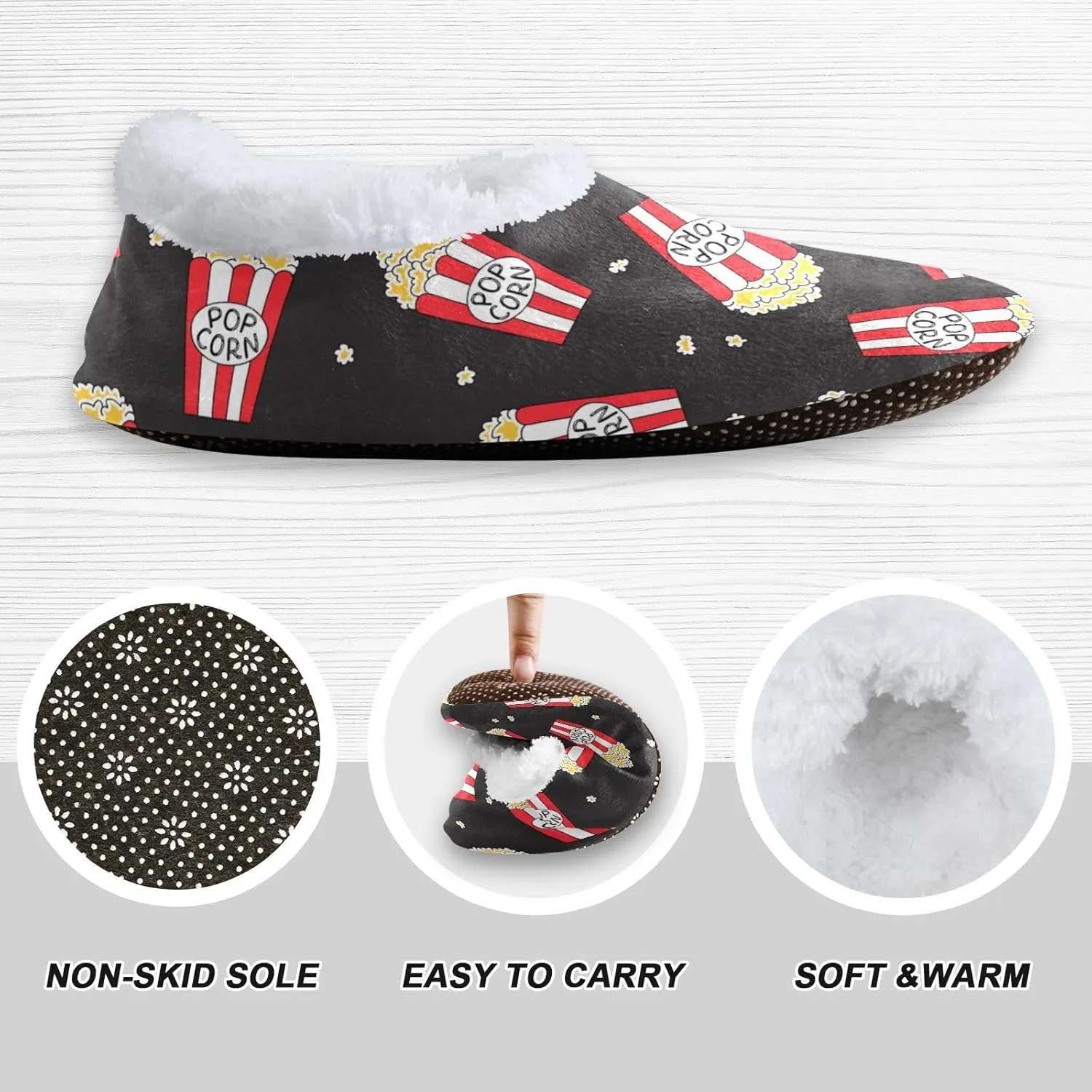 House Slippers Fuzzy Memory Foam Soft Slipper Socks for Woman Men