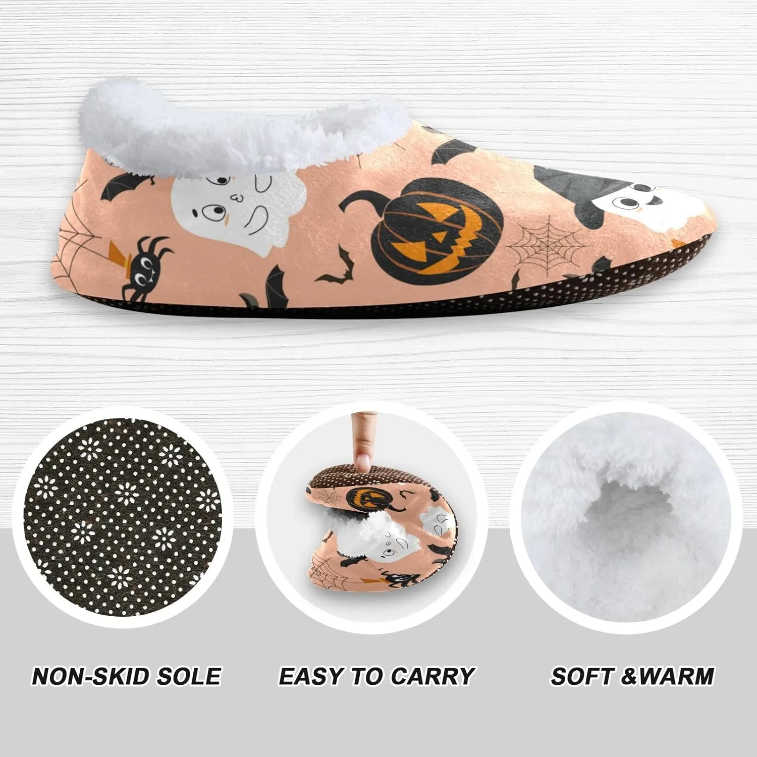 House Slippers Fuzzy Memory Foam Soft Slipper Socks for Woman Men