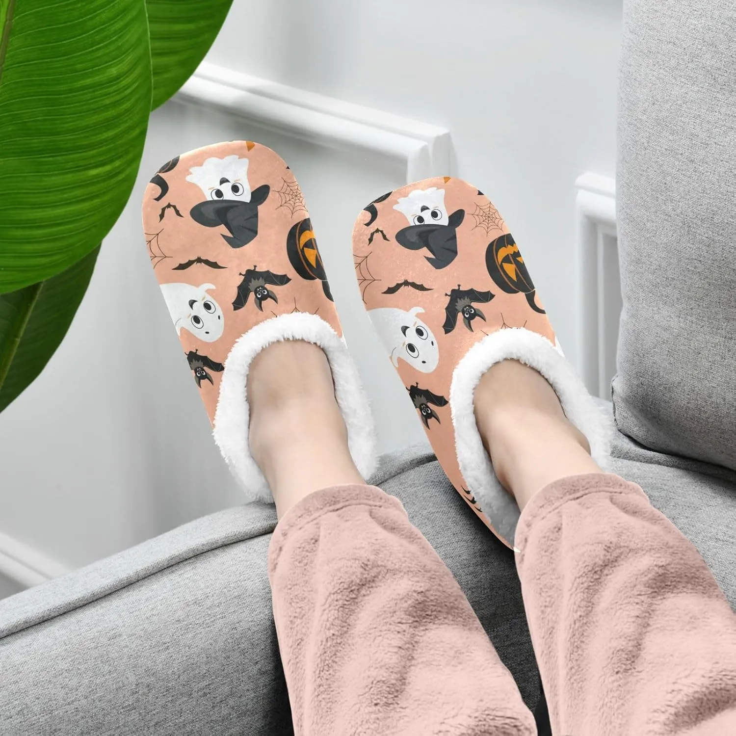 House Slippers Fuzzy Memory Foam Soft Slipper Socks for Woman Men