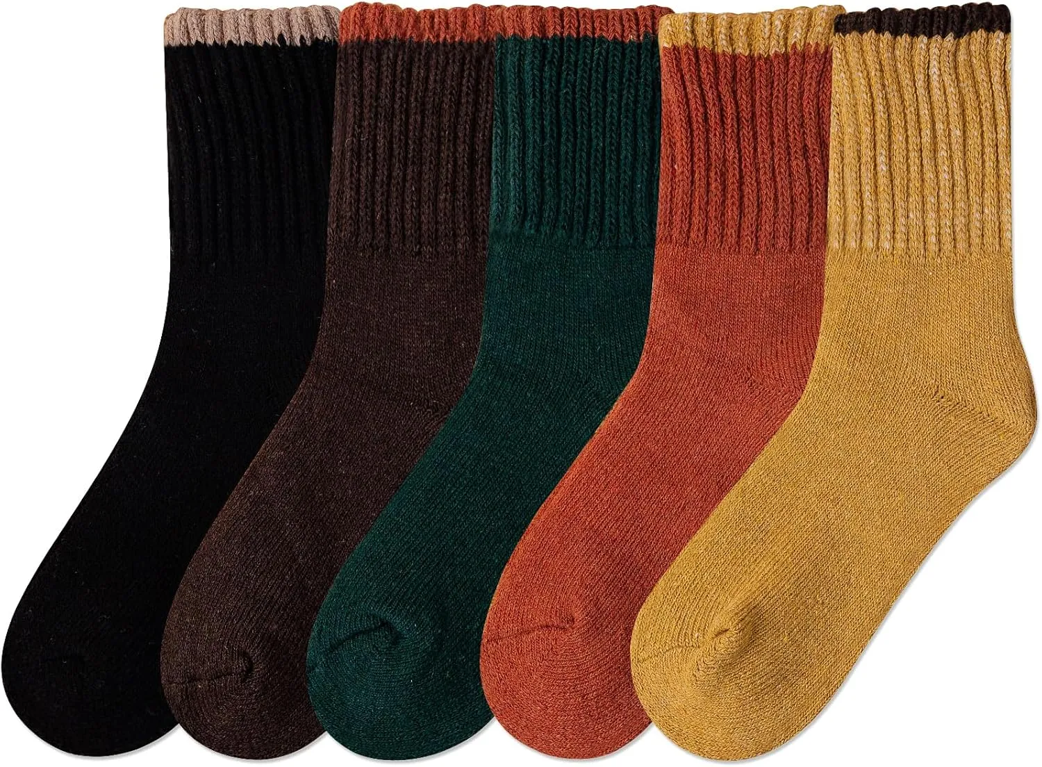 IIG 3-5 Pairs Womens Super Thick Warm Winter Crew Socks Cute Fashion Knit Cozy Socks Gifts for Women