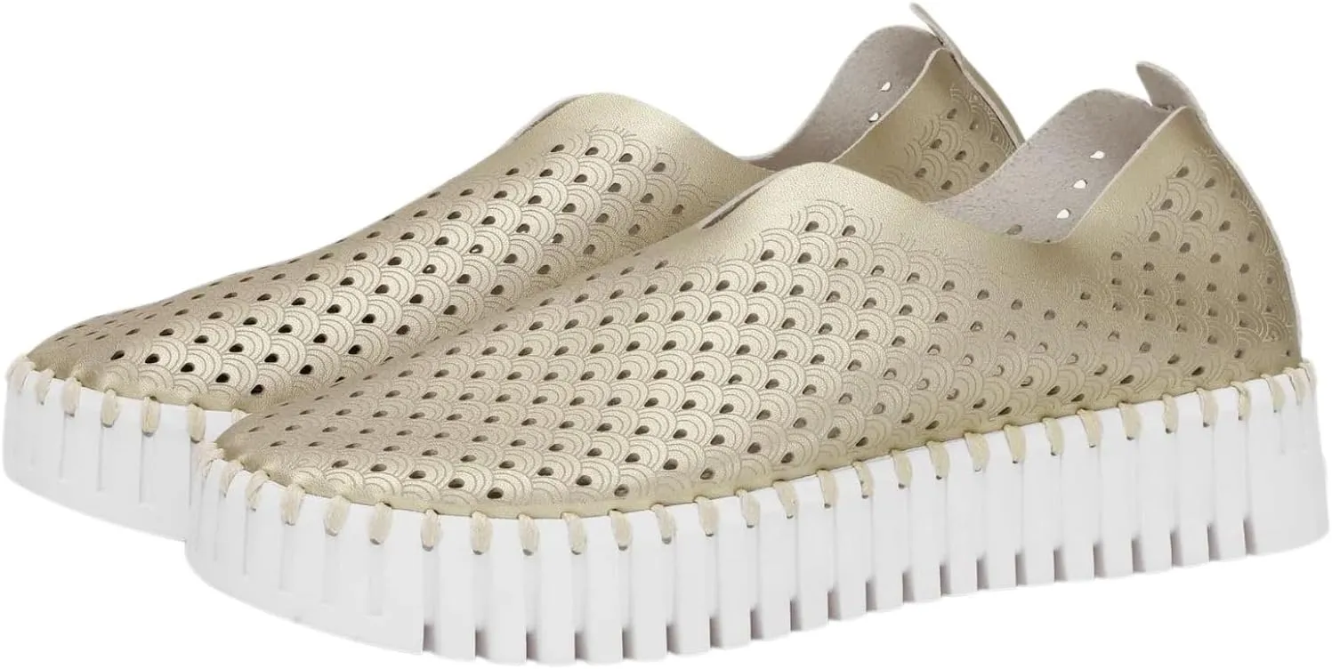 Ilse Jacobsen HORNBAEK Women's Tulip U0010 Metallic Platform | Slip-On | Low-Top