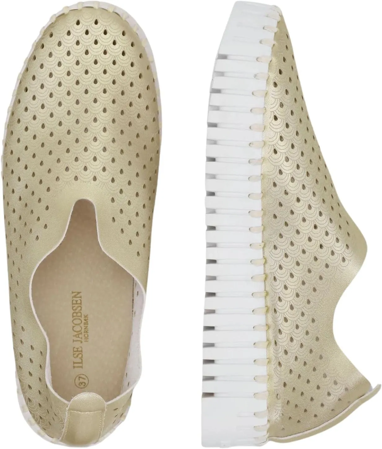 Ilse Jacobsen HORNBAEK Women's Tulip U0010 Metallic Platform | Slip-On | Low-Top